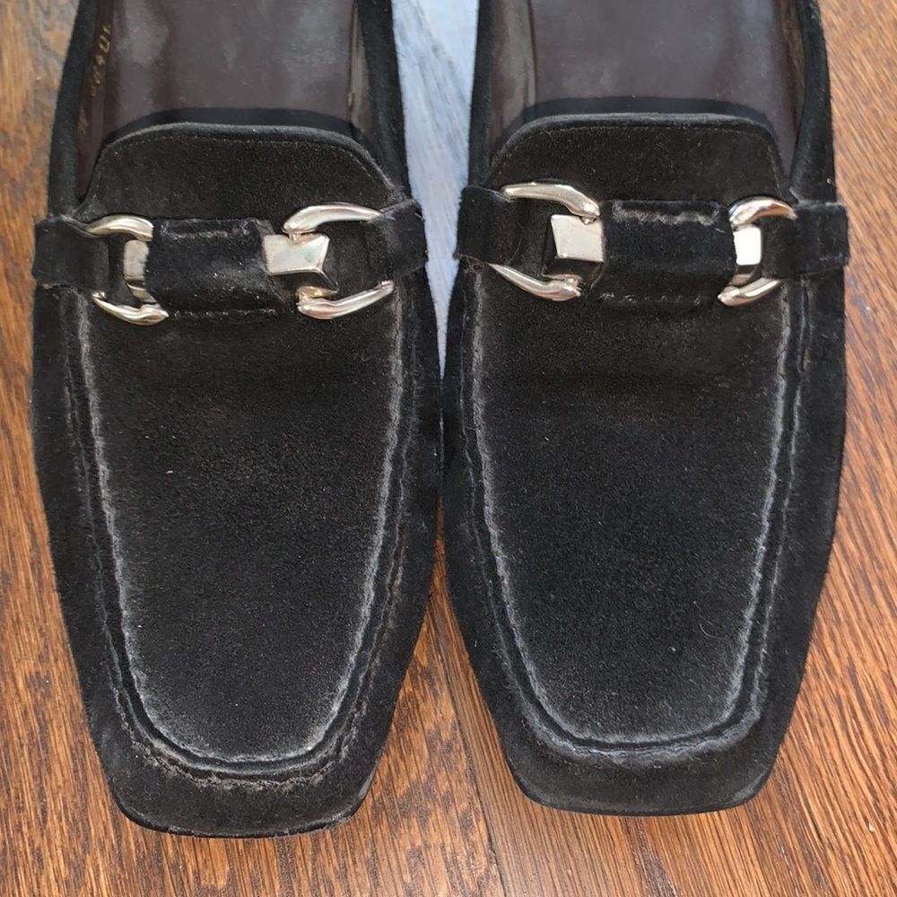 Stuart Weitzman black suede slide mules‎ - Picture 2 of 9